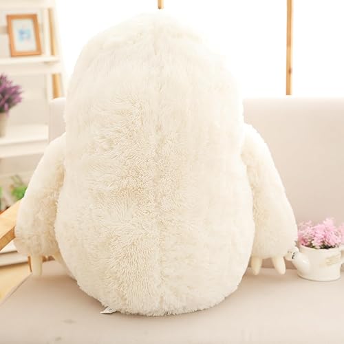 Miniatura 5 de Winsterch Animal de peluche gigante, mullido perezoso para niños y niñas, animal de peluche grande perezoso de peluche para niños (marfil, 27.5