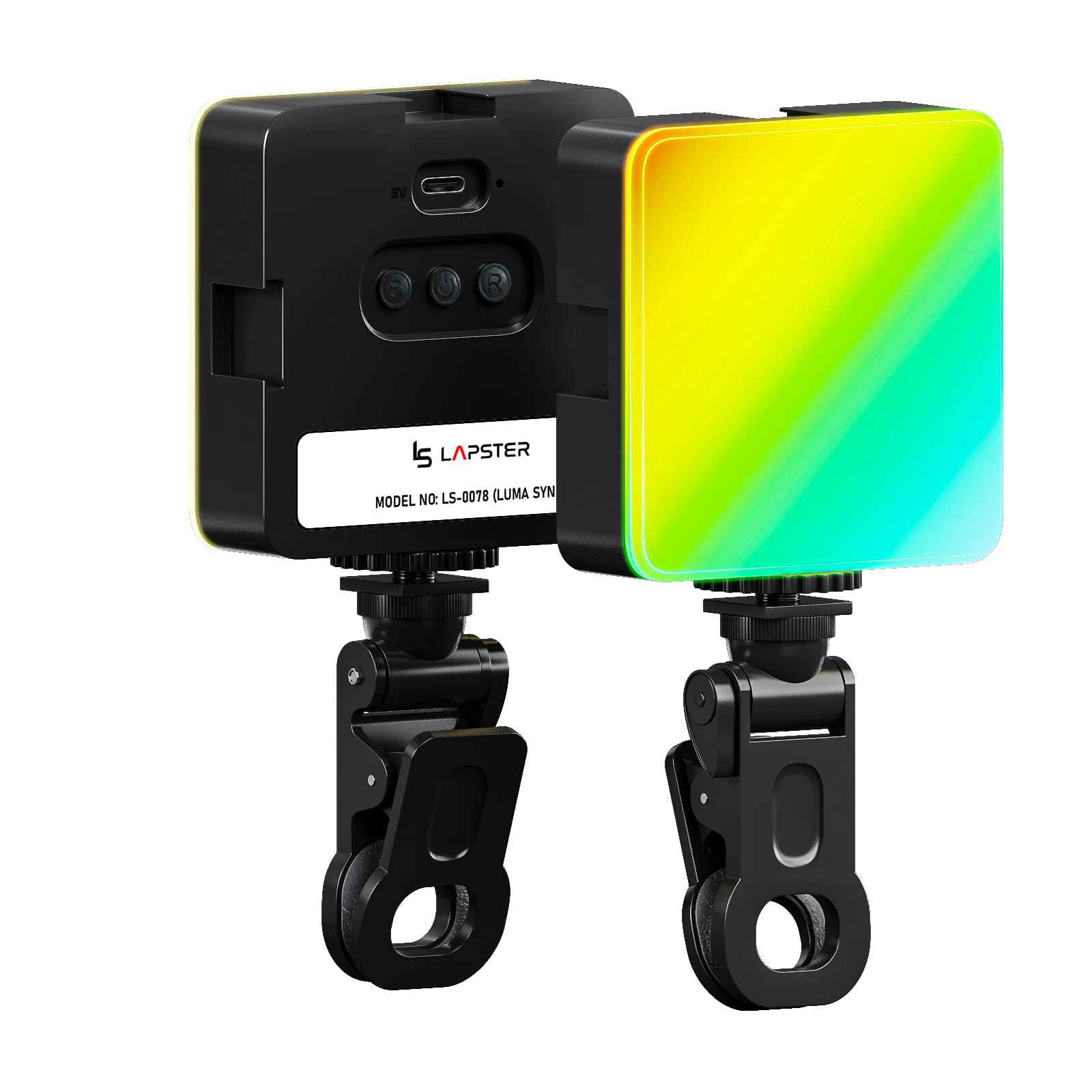 Lapster Luma sync RGB Light for Video Shooting YouTube,Zoom Meeting, Photography Lighting with Clip Dimmable and Rechargeable for Camera Selfie Stick Tripod Laptop Cellphone & Other Gadgets