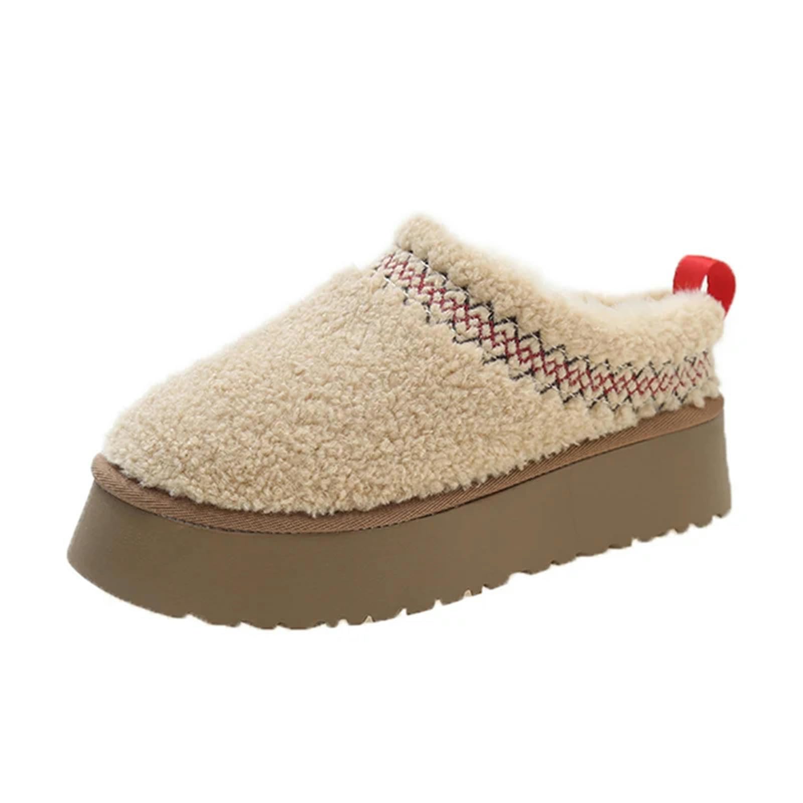 Pantofole Donna Invernali Women Platform Home Cotton Slifor Shoe Casual Shingback Fluffy