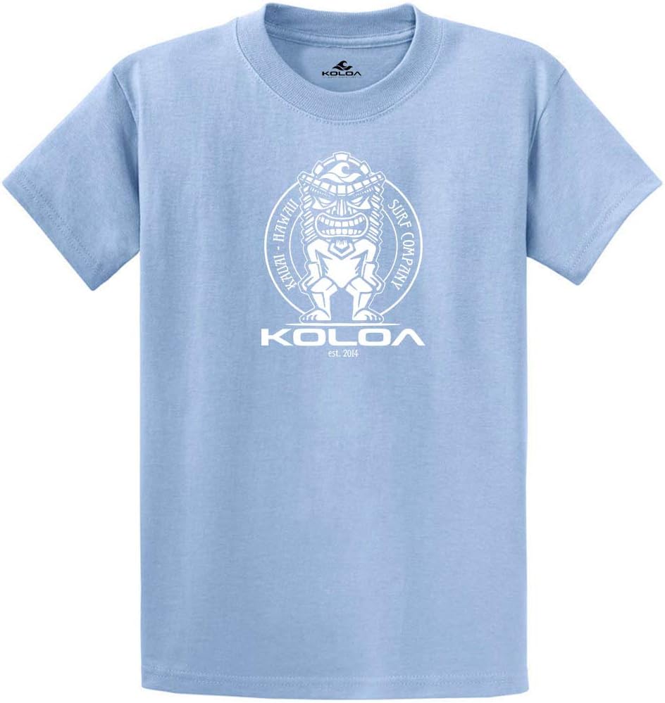 Koloa Surf Tiki Logo Cotton T-Shirts in Regular, Big and Tall Sizes