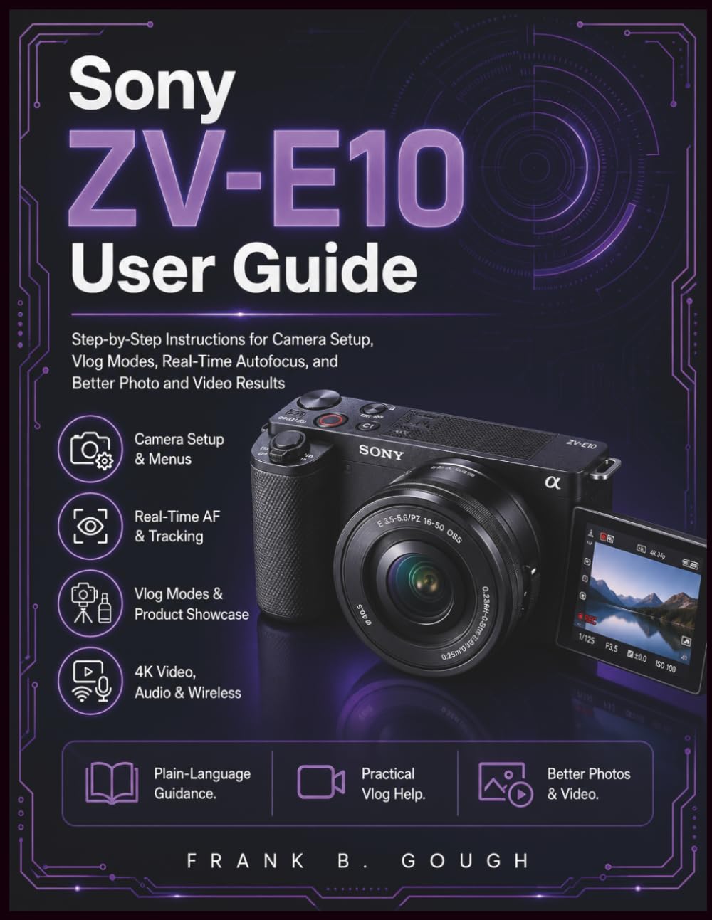 Sony ZV-E10 User Guide: Step-by-Step Instructions for Camera Setup, Vlog Modes, Real-Time Autofocus, and Better Photo with Video Results