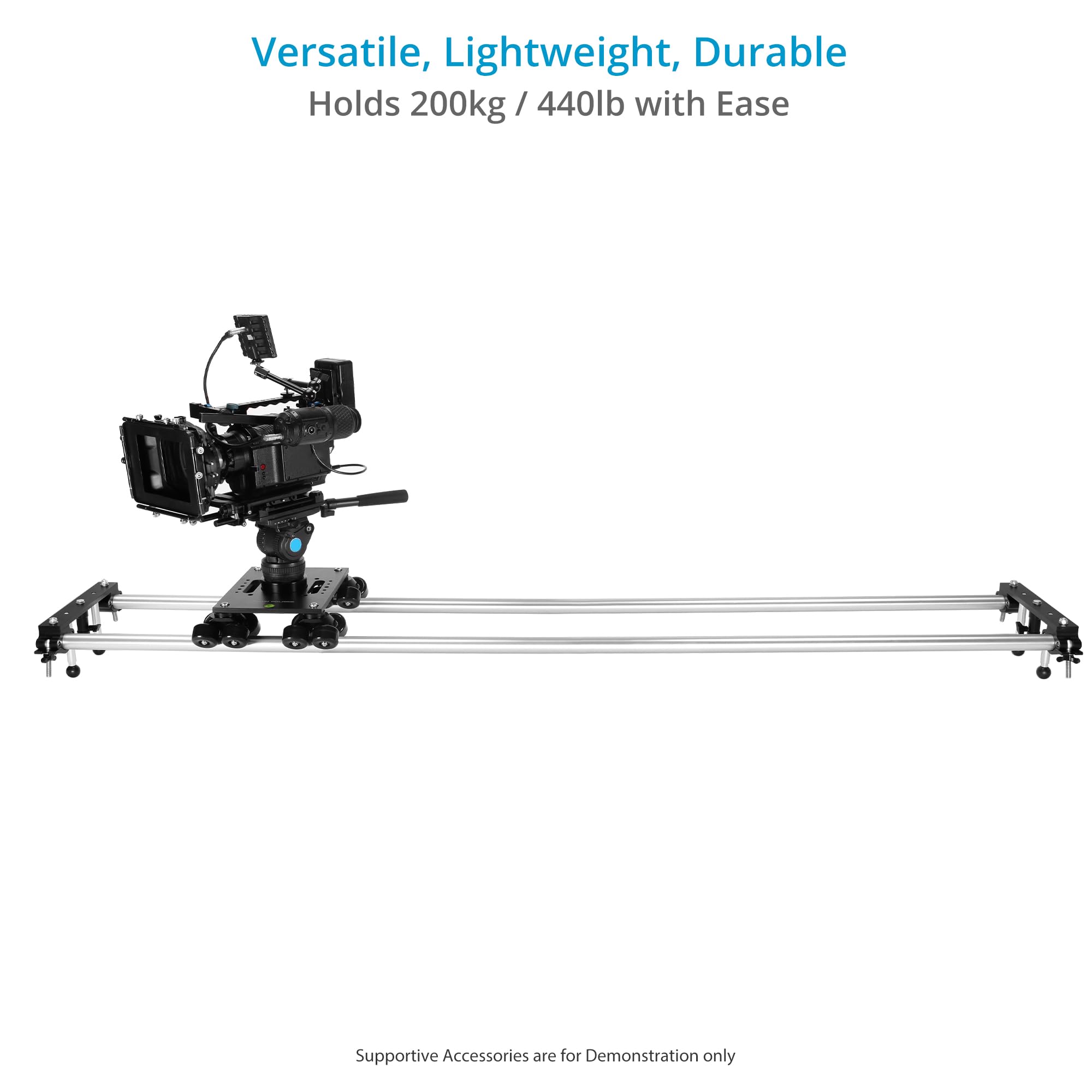Carrello PROAIM per Polaris con estremità universali e supporto centrale. Supporta 200 kg. Include adattatori per ciotola da 75 e 100 mm.Diametro binario di binario: 1,5"-1,98". (DL-PLRS-BG)
