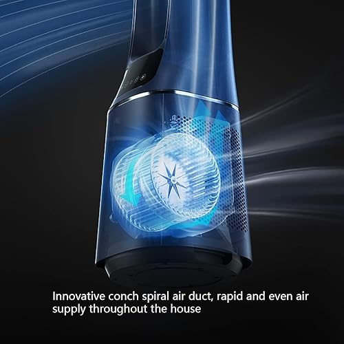 Miniatura 4 de Ventilador de torre de 12 modos para el hogar, ventilador de pie sin aspas con control remoto temporizador de 12 horas, ventilador de piso oscilante