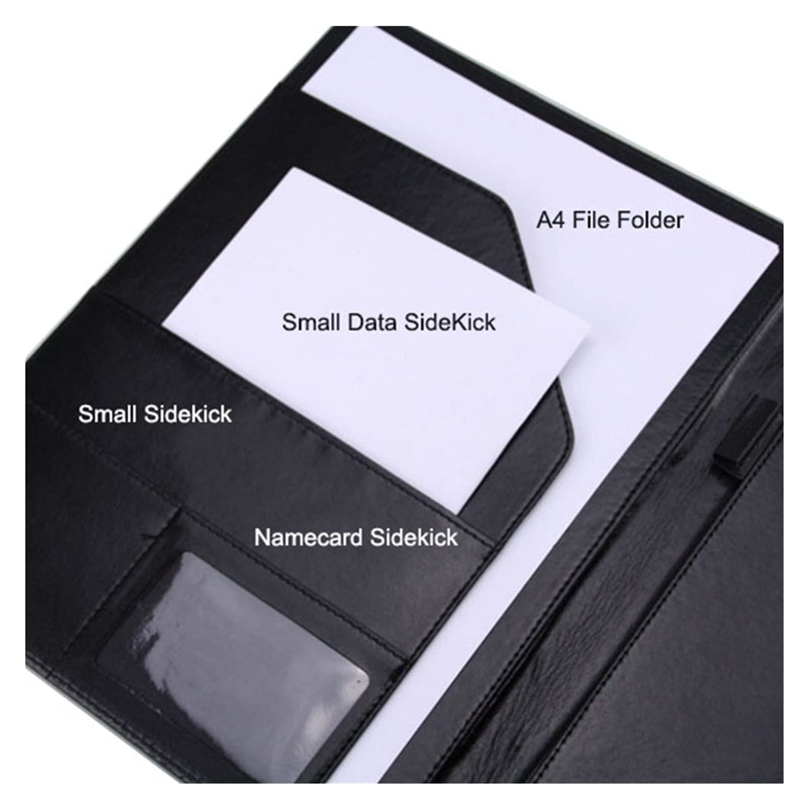 Buste per archiviazione Appunti Cartella portafoglio multi-funzione Pelle Organizzatore in pelle Stupy Office Manager clip Scrittura Pads Contratto di carta legale Cartelle di plastica (Color : Bruin