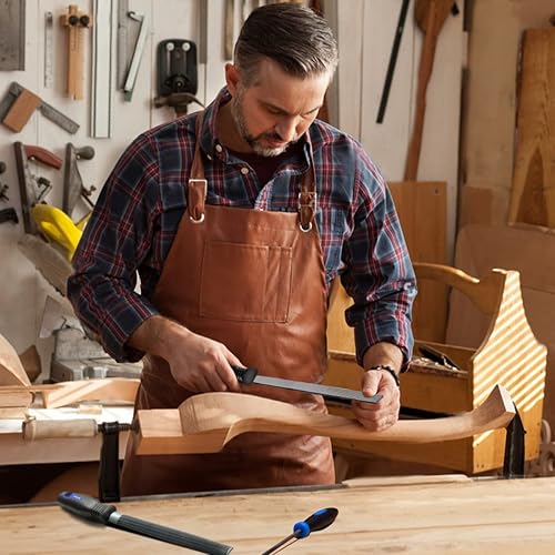 Miniatura 6 de Preciva 18PCS File Set, 18 in1 High Carbon Steel Multipurpose File Set Includes 4PCS Flat/Triangle/Half-Round/Round Large File and 12PCS Needle File