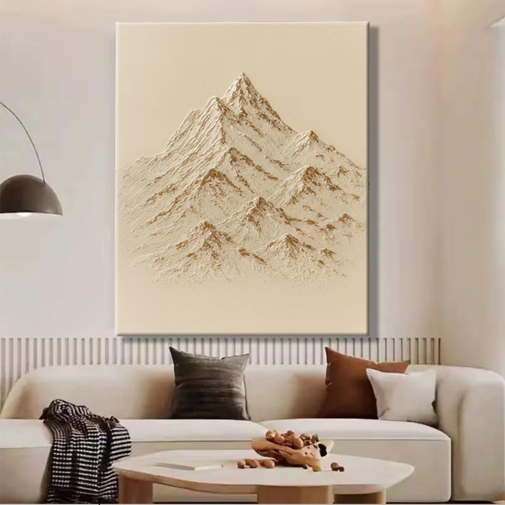 Cuadro de montaña moderno y minimalista ideal para transformar la decoración de tu dormitorio