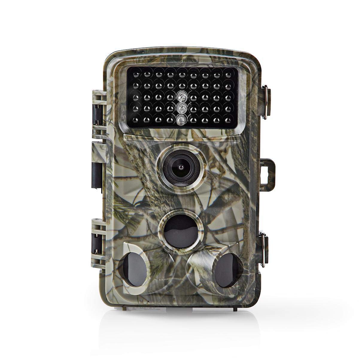 Nedis Black Wildlife Camera Hd Trail 16Mp 120 Degree 15M Led Night Vision Motion Activated Hunting Camera Ip65 Waterproof 0.6S Trigger Time For Wildlife Monitoring