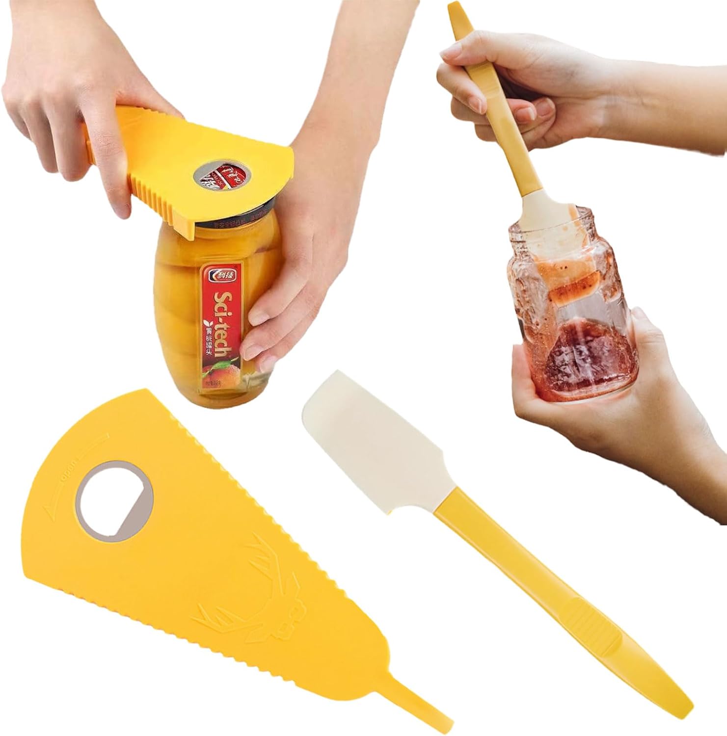 Multifunctional bottle opener, can opening, anti slip and laborsaving