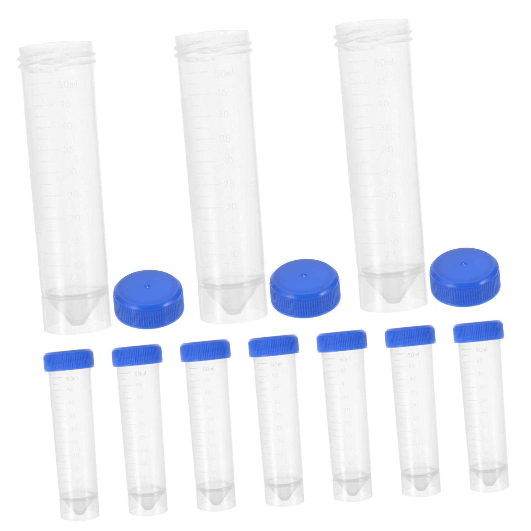 Ciieeo Provette da Centrifuga con Fondo Conico in Plastica 50ml 50 Pezzi
