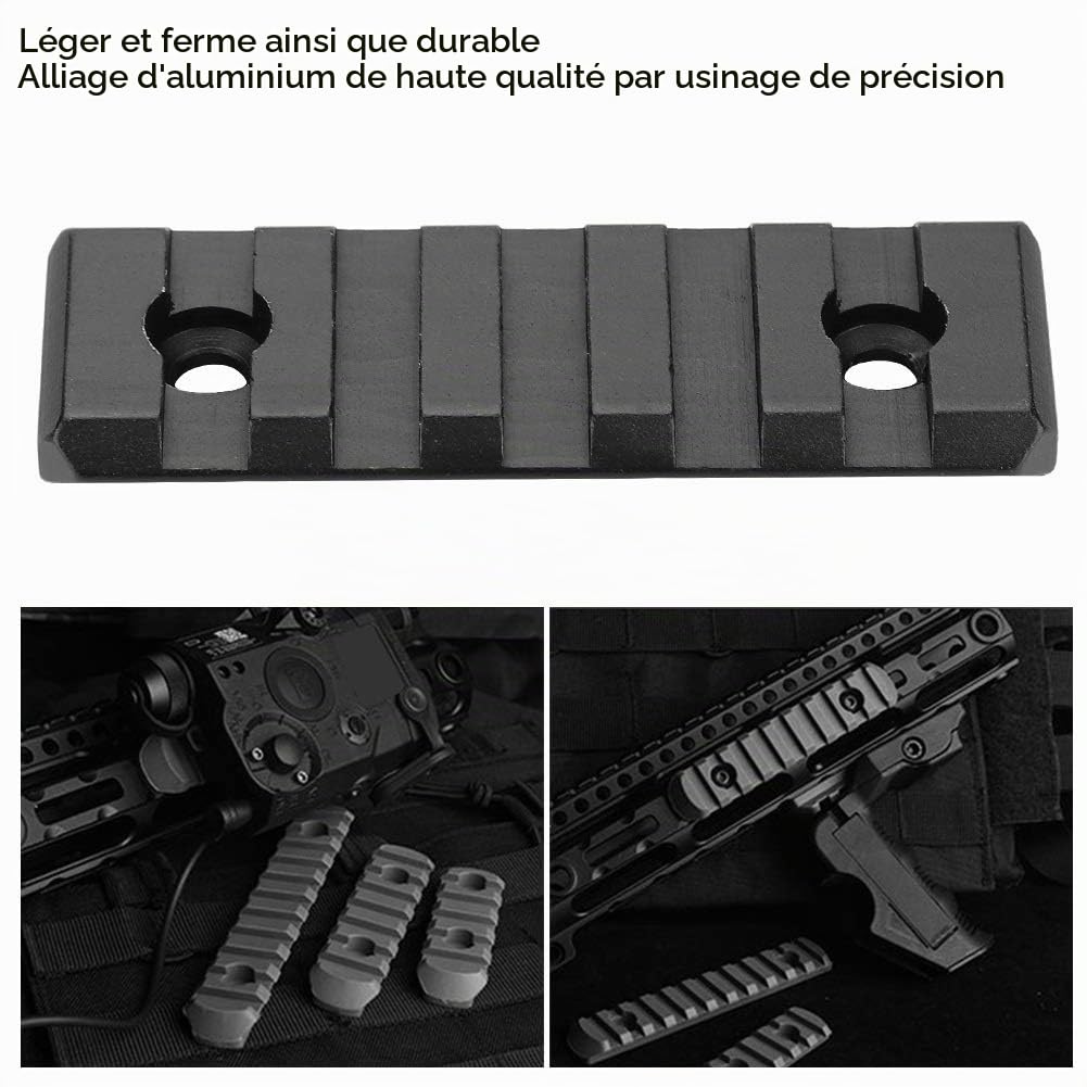 Rail Picatinny - Mlok Set De Rails 3/5/9/11 Slot Metal Picatinny/Weaver Accessoires (Taille : 5-Slot)