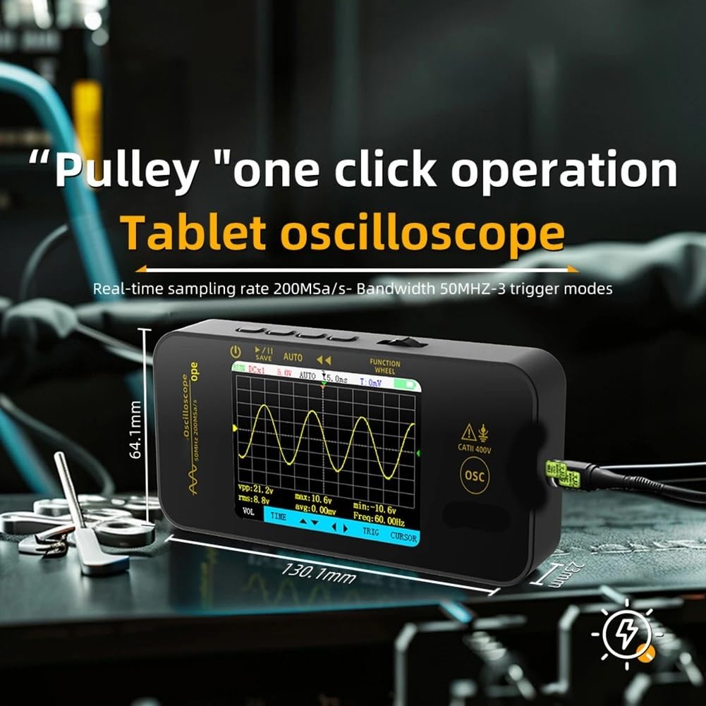 Osciloscopio Portátil 2.8 Pulgadas TFT Canal Único