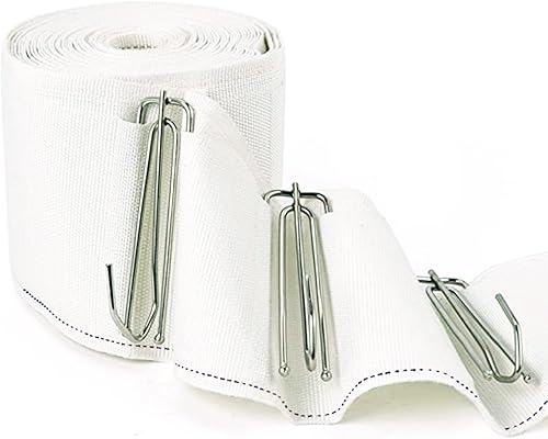 Miniatura 2 de Marcoborthers - Cinta plisada de 2.8 pulgadas de largo, 10 yardas de largo, con 20 clips de gancho plisado para cortina de acero inoxidable de 4