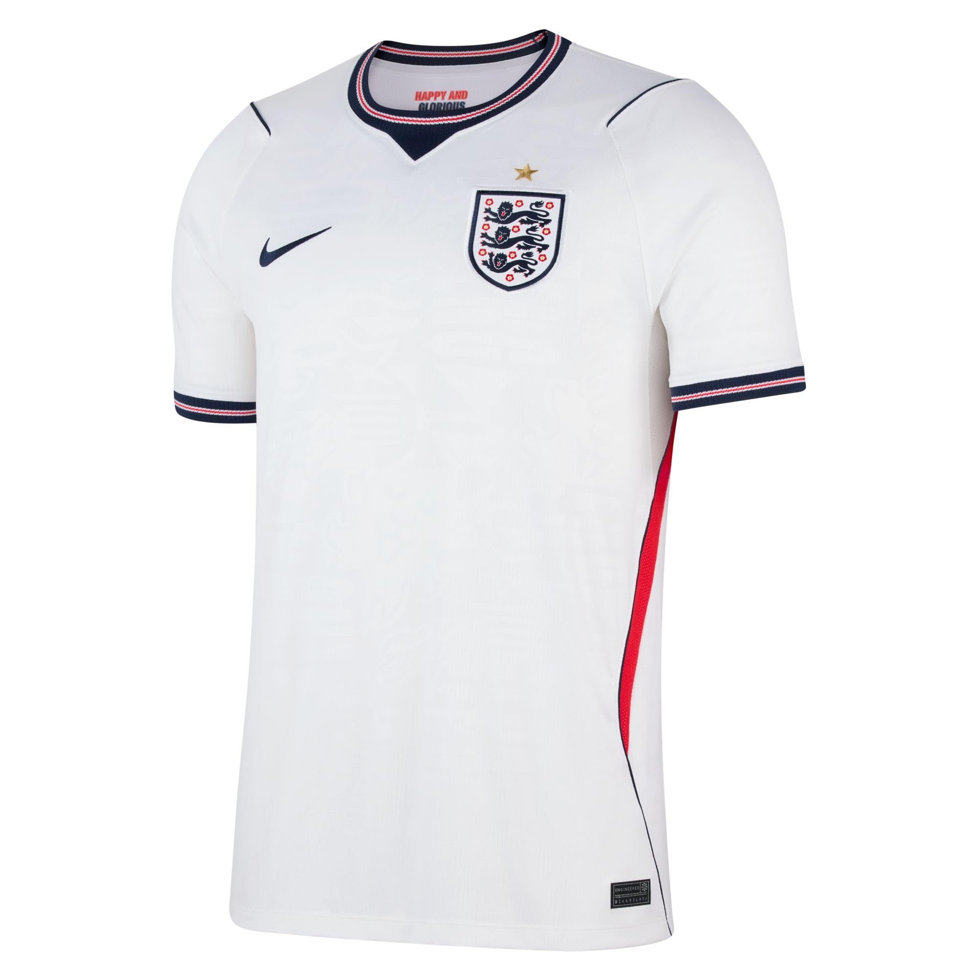 Nike Men's White/Speed Red/Obsidian England 2026 Stadium Home Dri-Fit Replica Jersey ' Obsidian' Ib5290-100