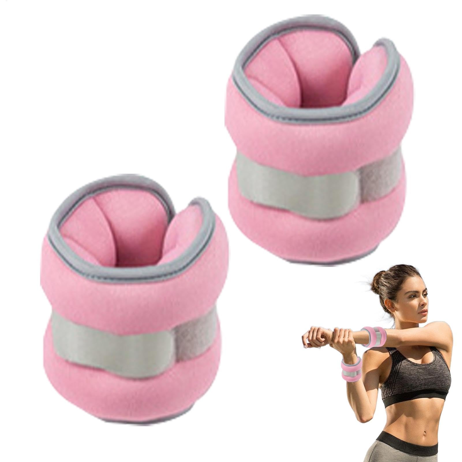 Bandas de tobillo con peso, juego de 2 pulseras de mano, equipo de entrenamiento de fuerza, peso de piernas para mujeres y hombres, gimnasia, atletas