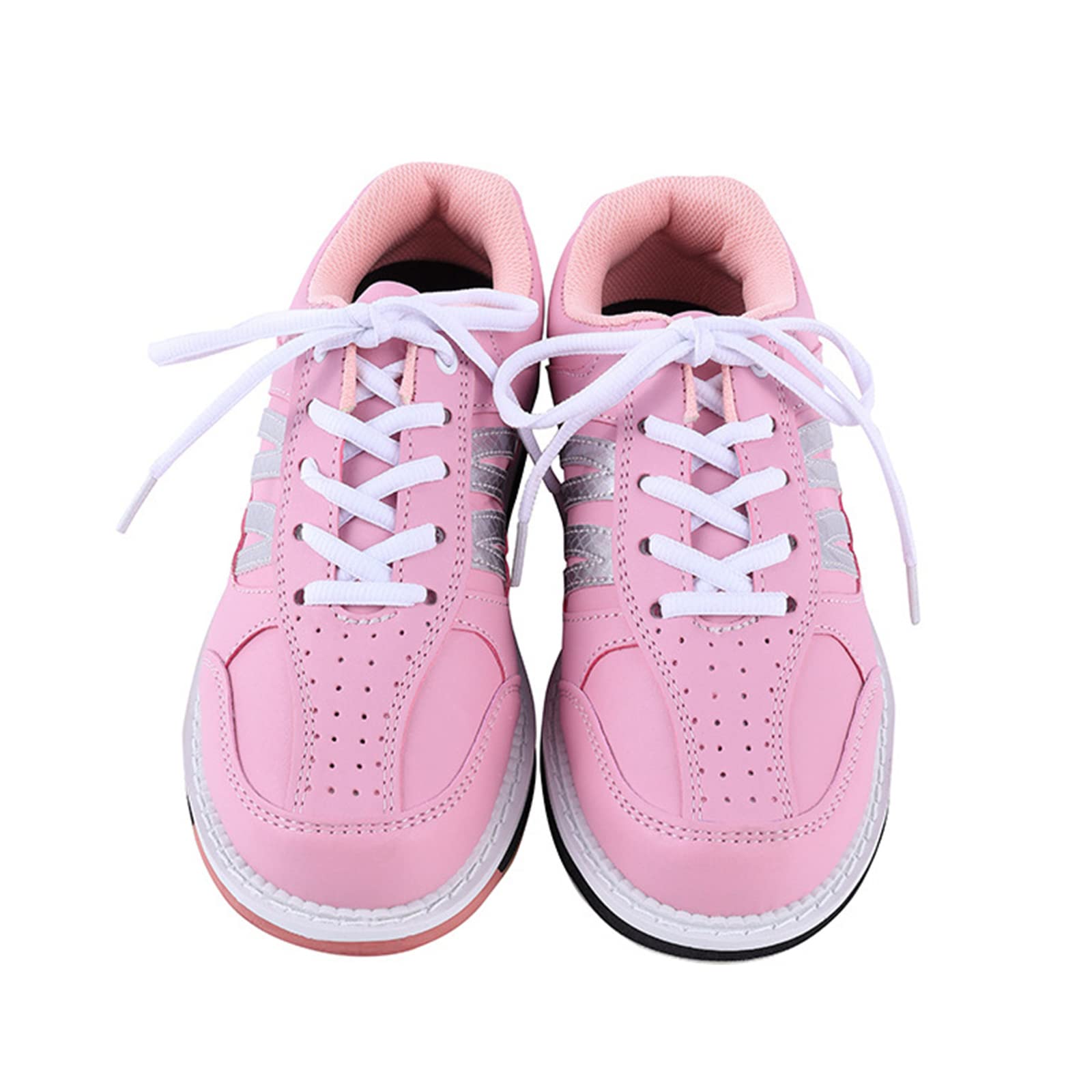 Chaussures De Bowling pour Femme Athlétique Léger Tampon Cuir À Lacets Intérieur Mode