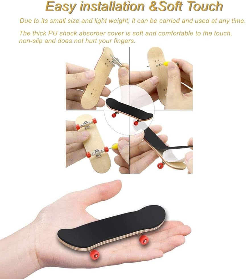 QNFY Finger Skateboard, Upgrade Mini Fingerboard Professional Mini
