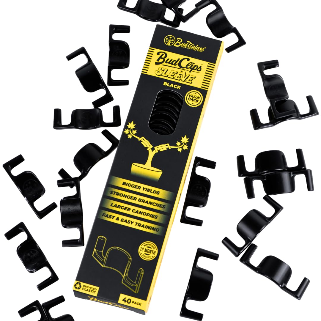 BudTrainer BudClips for Optimal Plant Growth | 40pk | Universal Size LST Clips | Durable Plant Support Clips to Bend or Interlock Stems for Abundant Harvest | Gardening at Any Growth Stage | Reusable