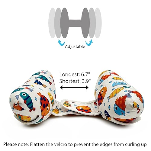 Miniatura 5 de Soporte para el cuello de la cabeza del asiento de coche para bebé, inserto de seguridad ajustable para cochecito de bebé, cojín para reposacabezas