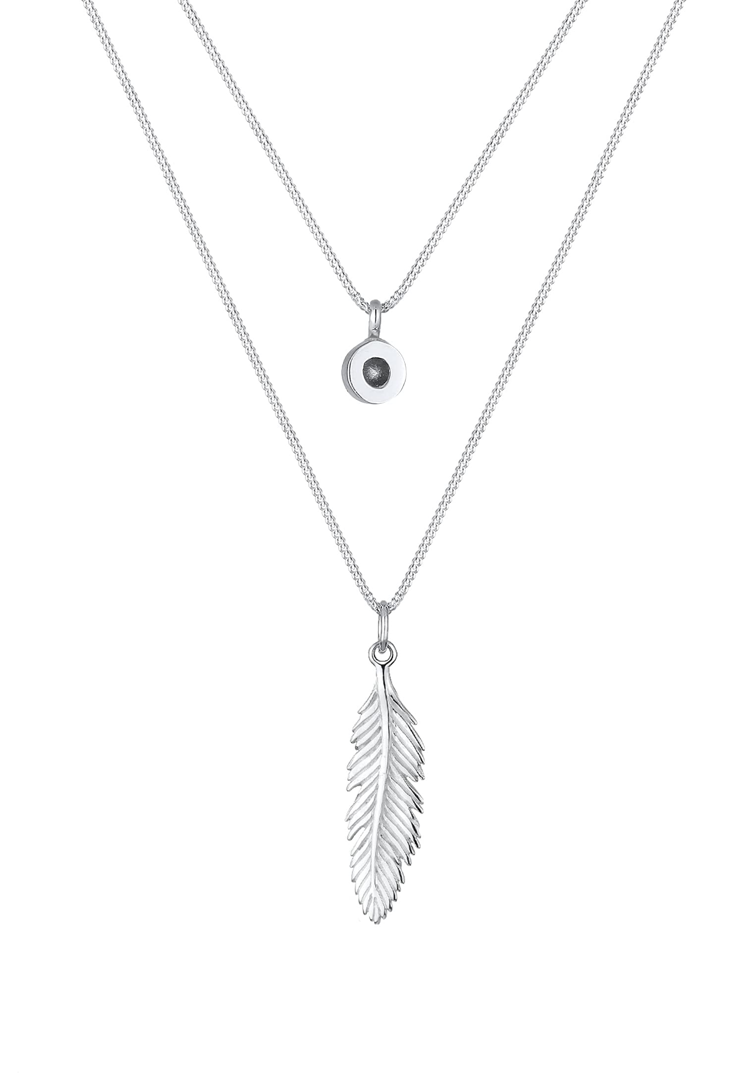 Elli Damen Halskette Feder Boho mit Kristall
