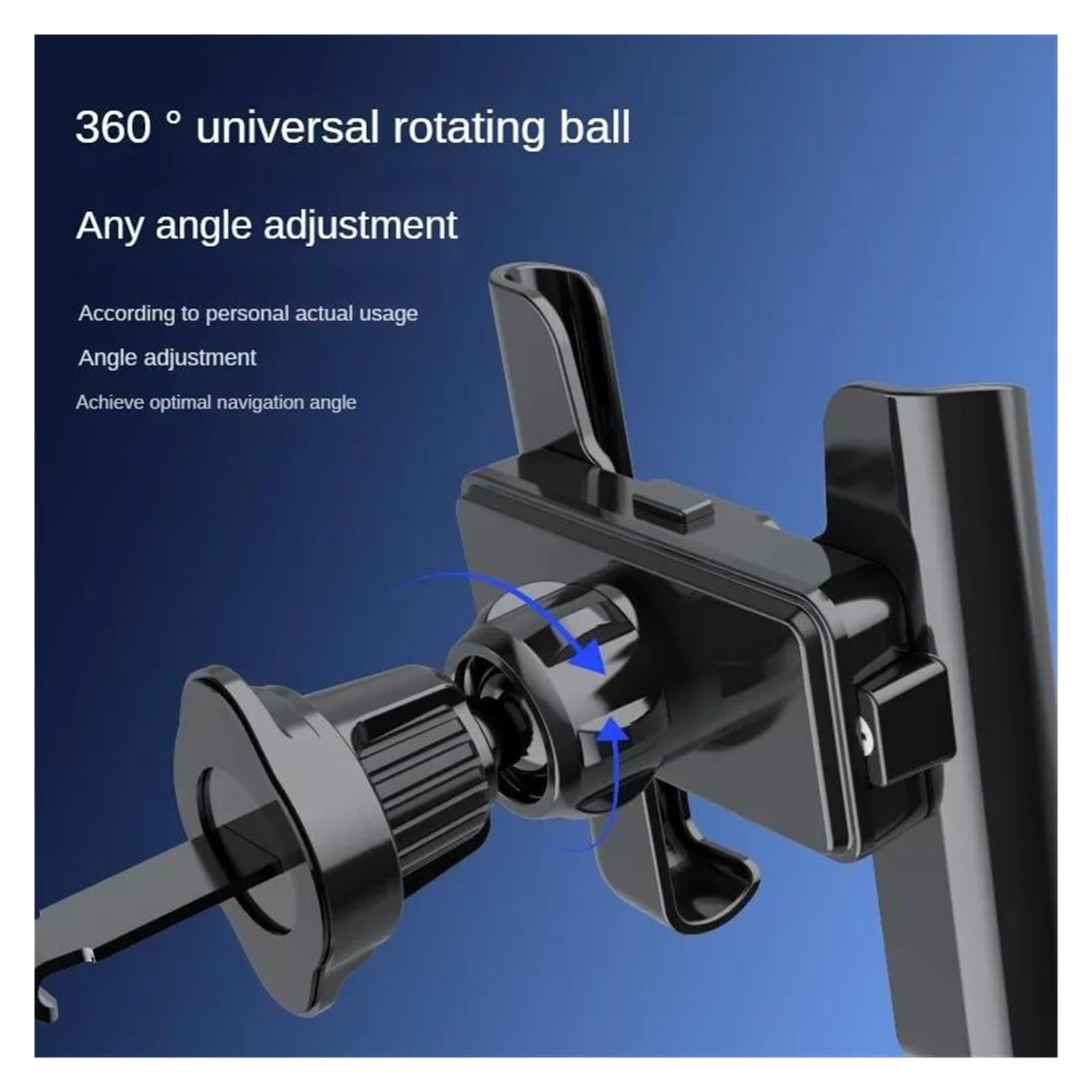 Porta Cellulare Auto Supporto per telefono girevole a 360°, universale, con clip per bocchetta dell'aria per auto, supporto GPS(Silver)