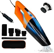 Car Vacuum Cleaner 2 in 1 - Portable and Corded Handheld High Power Vacuum Cleaner for Car for Wet and Dry CarCleaning CarAccessories 2 in 1 DC 12V, 120W 5.5 KPA with HEPA Filter-SO1