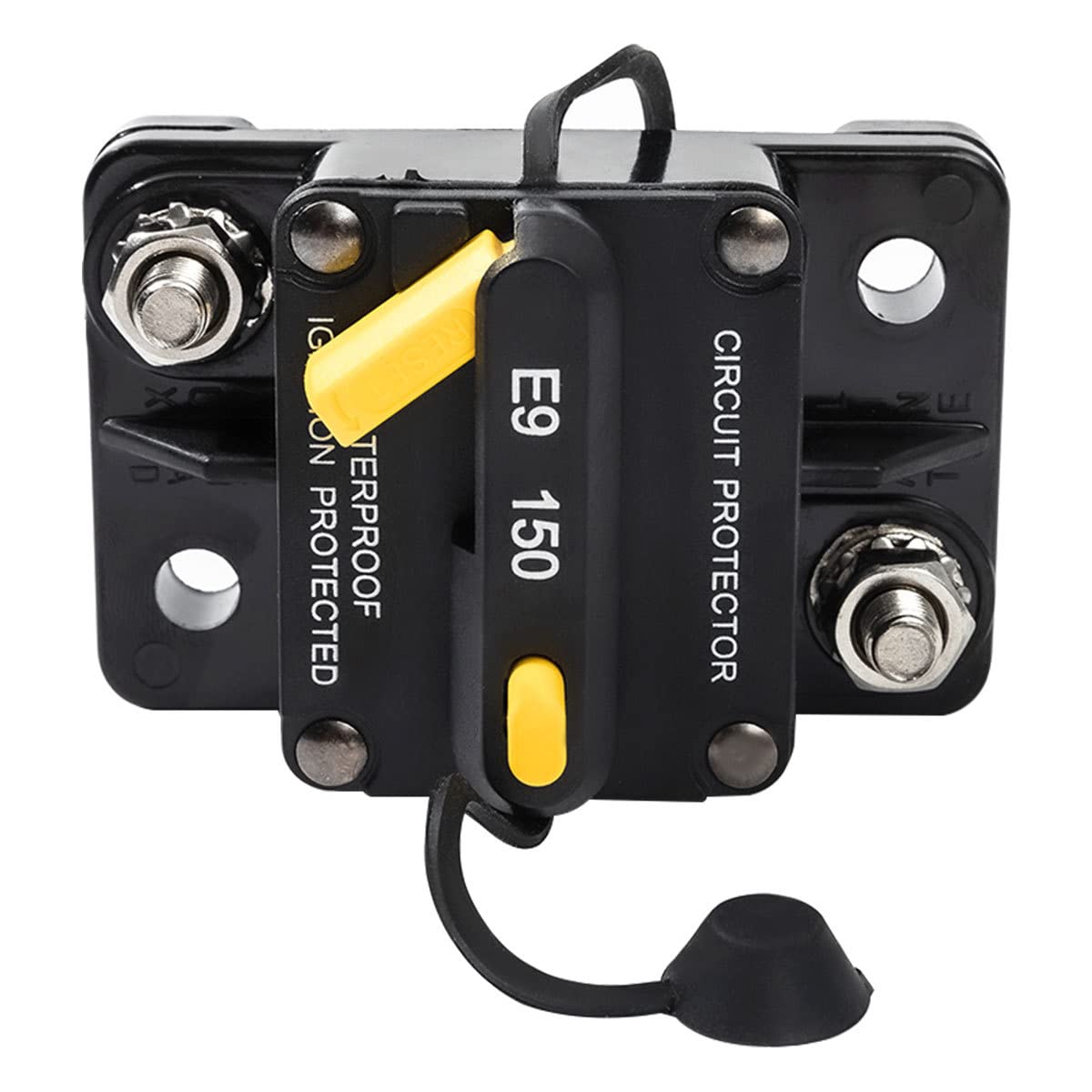 Zalati Interruttore Termico Manuale 150A 12V-48V – Ripristino A Pulsante, Montaggio Superficiale, IP67, Per Impianti Elettrici
