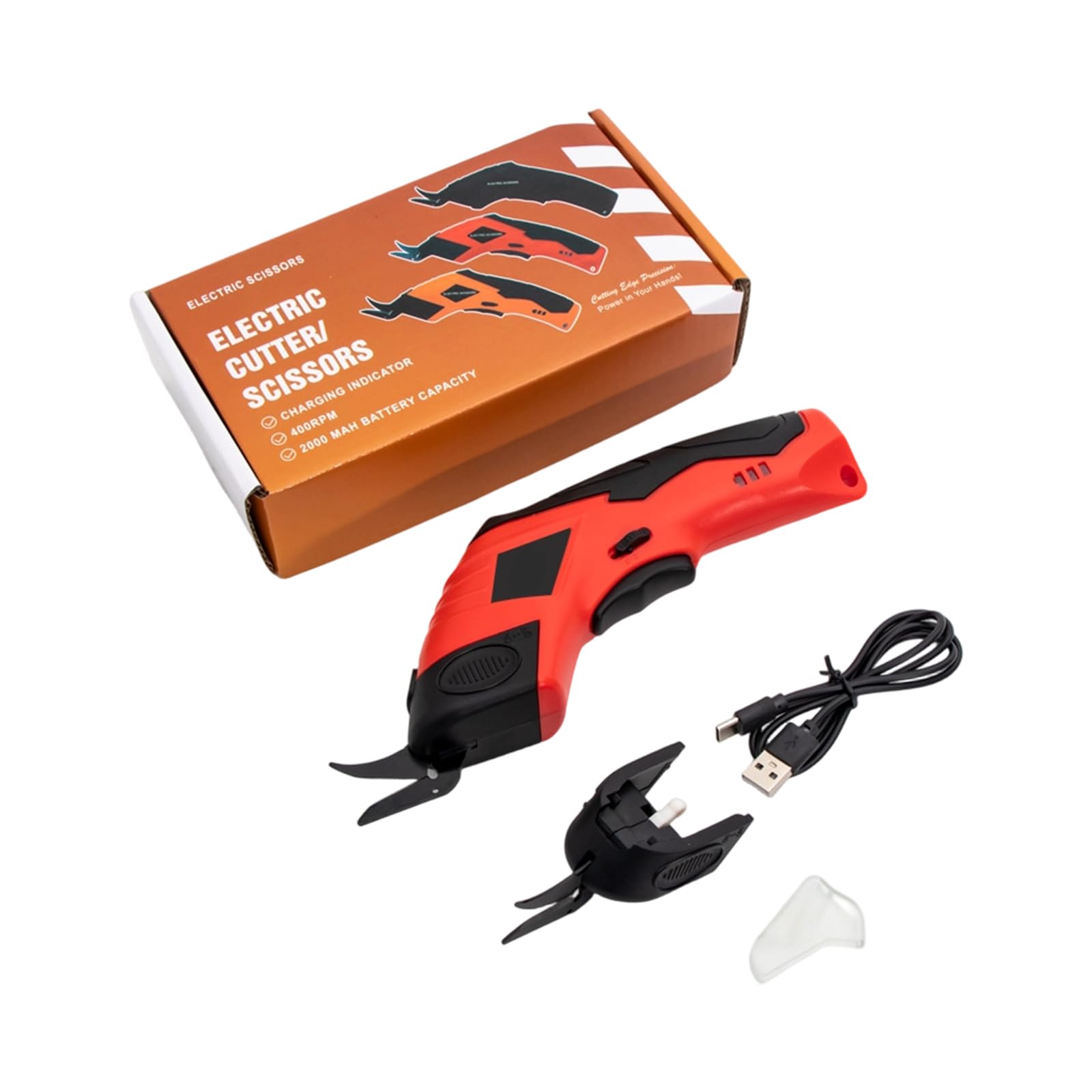 Rgybao Scissors Portable Electric Cloth Cordless, Built-In Cover & Rechargeable Battery For Fabric Trimming Tools Portable Handheld Design With For Crafting & Sewing