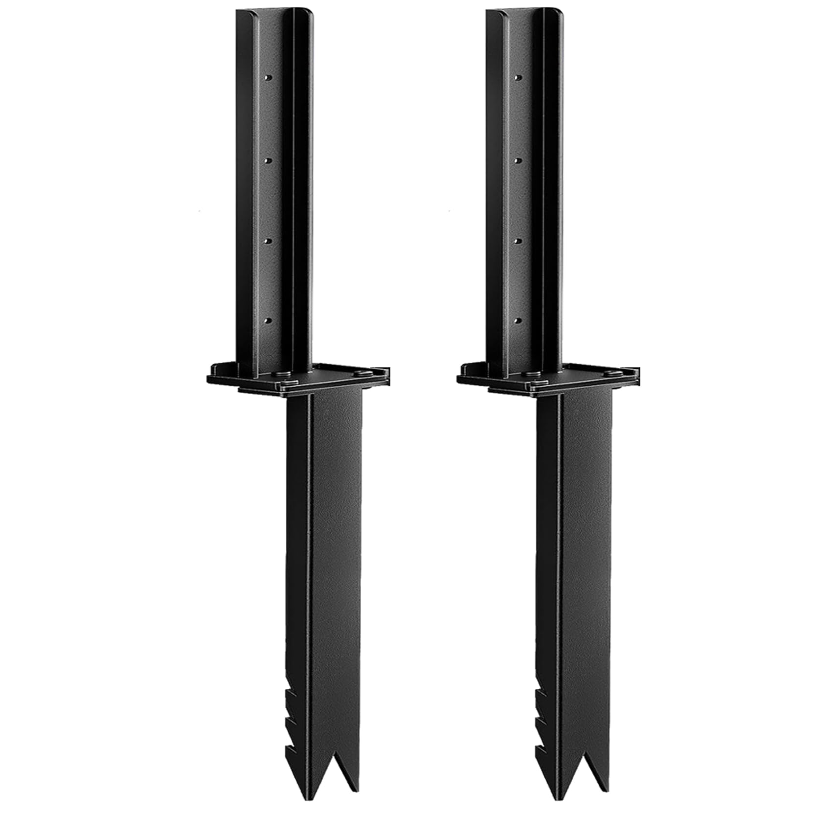 GOUZIBHD Fence Post Repair Kit Heavy-Duty Fasteners Anchors Grounding Nails Post Anchor Ground Spike Fence Post Anchor Ground Spike for Repairing Gateposts Mailboxes(Color:2pack)