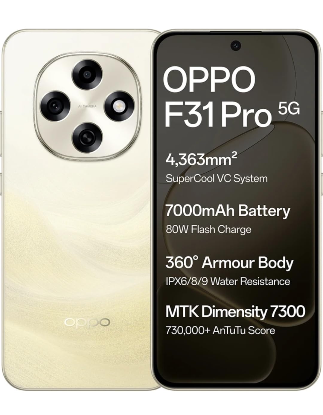 Oppo F31 Pro 5G 128GB 8GB-Desert Gold-image-8