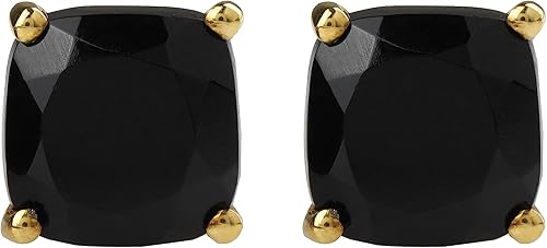 Miniatura 4 de YoTreasure Aretes de tuerca chapados en oro amarillo y oro de 10 quilates y 14 quilates con topacio azul de Londres, piedra lunar, rubí turquesa,