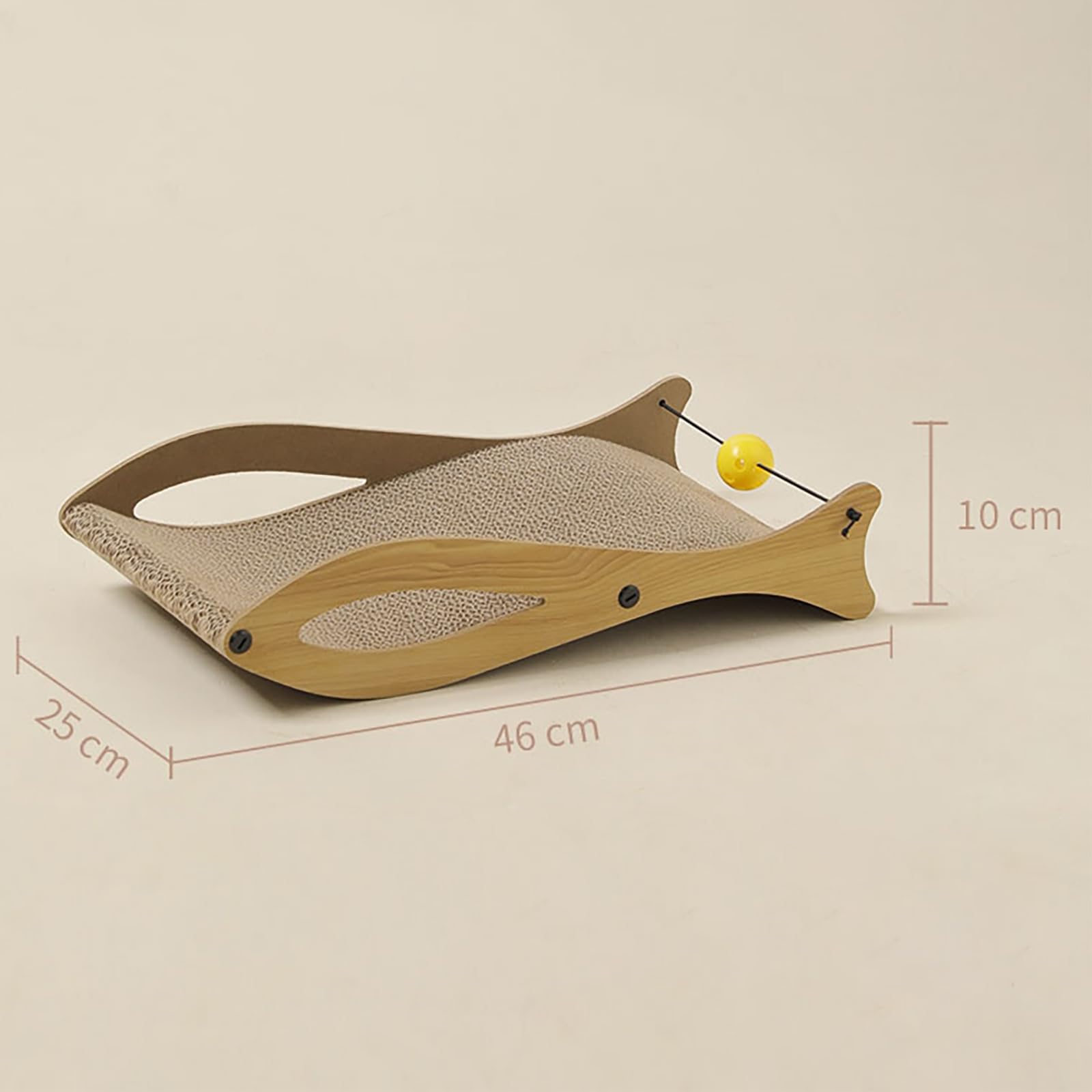 Planche À Gratter pour Chat De Type Poisson, Griffoir pour Chat en Carton Ondulé, Lit À Gratter pour Chat, Griffoir pour Chat Recyclable, Lit pour Animaux De Compagnie Respirant