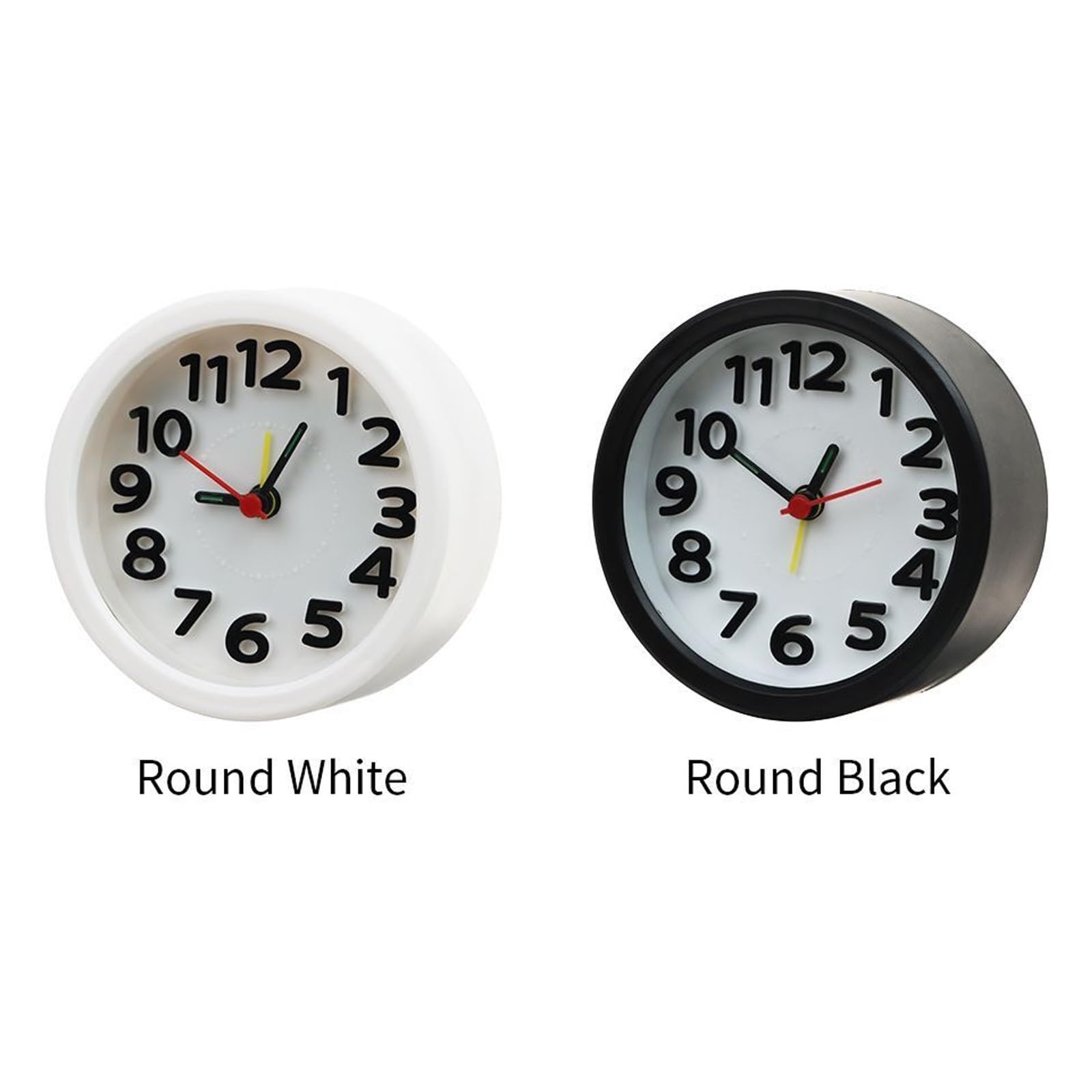 Despertador, Reloj Despertador silencioso de Cuarzo con números a Pilas for(White)