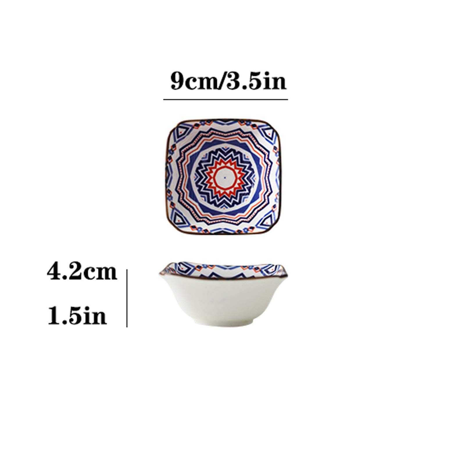 Soßenschale, 4-teilig, Soja-Dip-Schalen, langlebiges Keramik-Set für Desserts, Gewürze, Beilagen