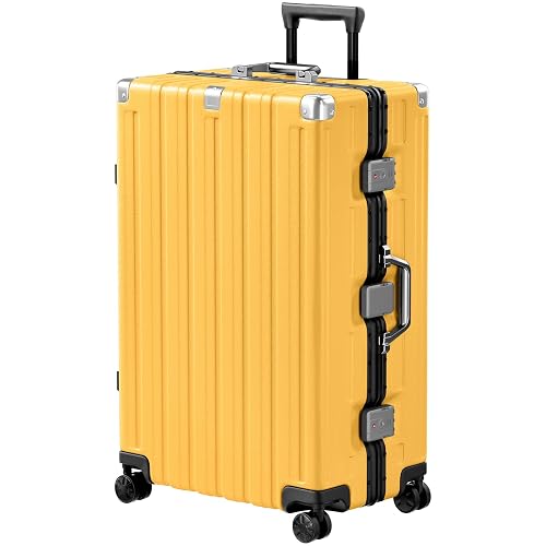 Krute Zipperless Luggage 28 Inch Checked Suitcase