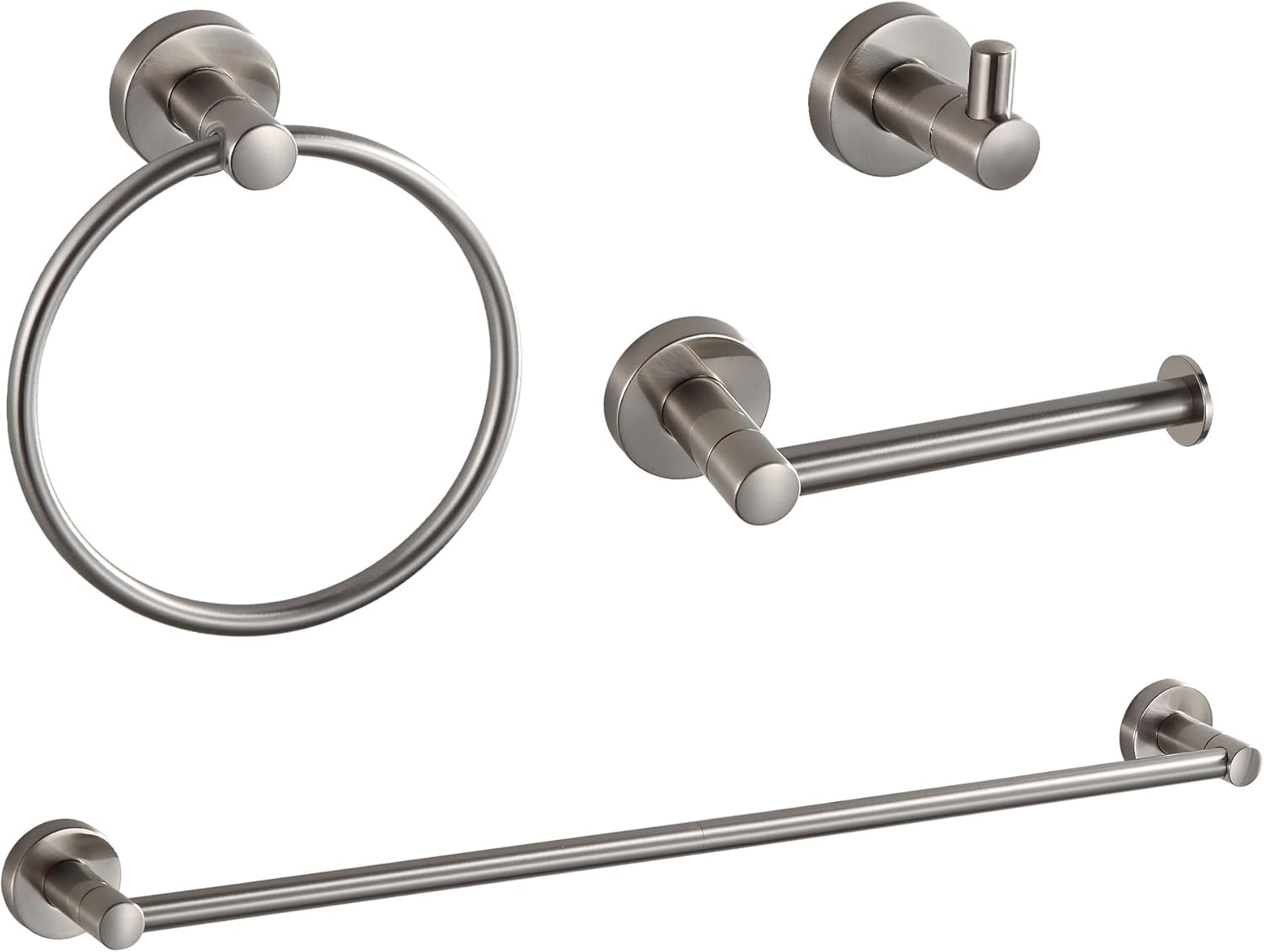 BGL バスルームアクセサリーセット 光沢のあるブラッシュドニッケル亜鉛合金壁取り付けタオルラック バスルーム用