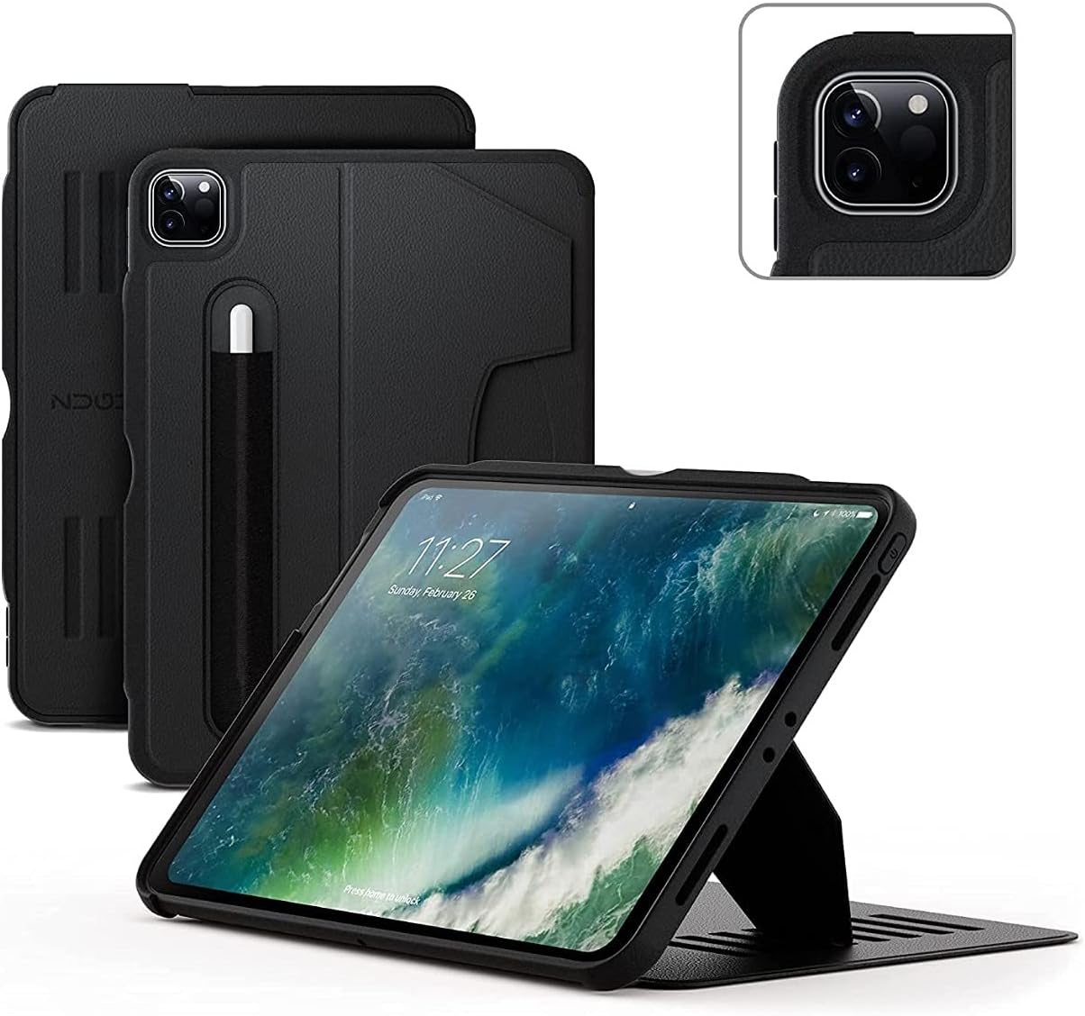 ZUGU CASE (NEW MODEL) The Alpha Case for 2020 iPad Pro 11 inch - Ultra Slim Protective Case - Wireless Apple Pencil Charging - Convenient Magnetic Stand & Sleep/ Wake Cover