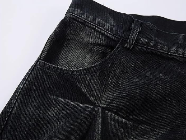 Men's American Hip Hop Denim Jeans with Zipper Details 6