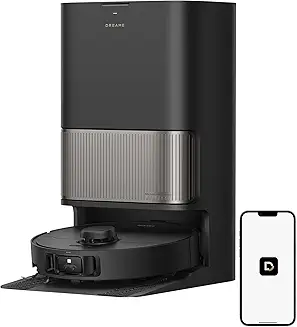 DREAME L40s Pro Ultra Robot Aspirateur, 19 000 Pa, brosse double HyperStream, franchit 4 cm, serpillière lavée à l'eau chaude 75 °C