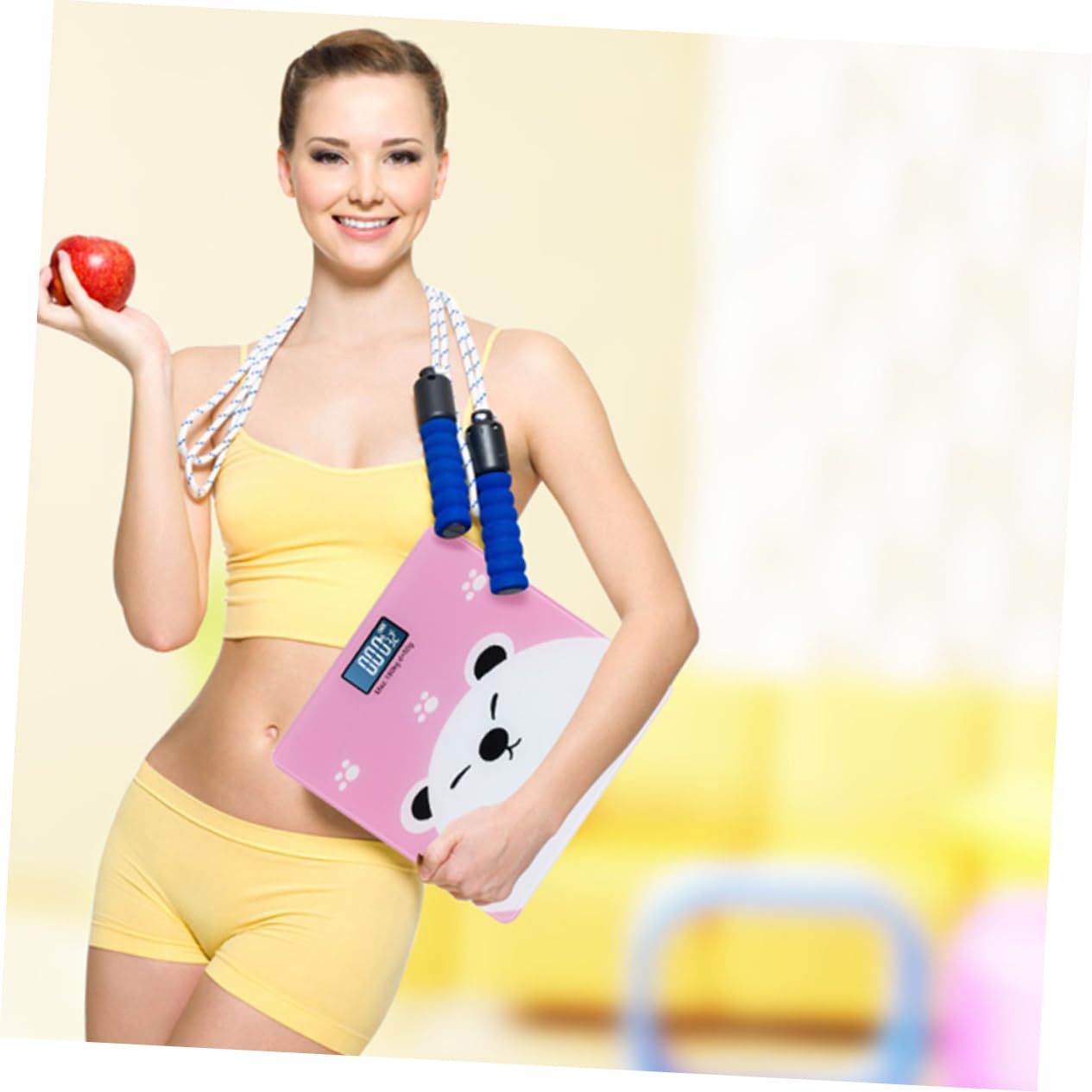 High Precision Digital Weight Scale with Temperature Detector Adorable Design Multifunctional Body and Pet Scale for Accurate Weight and Indoor Temperature Monitoring