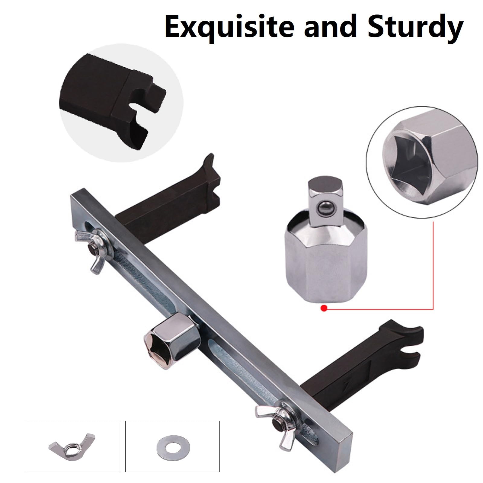 Kit pour Enlever le Couvercle du Réservoir de Carburant,Outil Démontage La Pompe à Carburant,Clé Pour Le Démontage Du Couvercle Du Réservoir,Réglable Clé Pompe à Carburant Pour Réparation Voiture