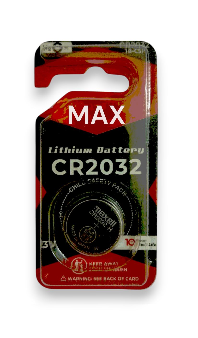 CR2032 3V Battery for CMOS, CAR Keys and Toys Pack of 1 (ORIGENAL MAXE...) Made in Japan-image-29