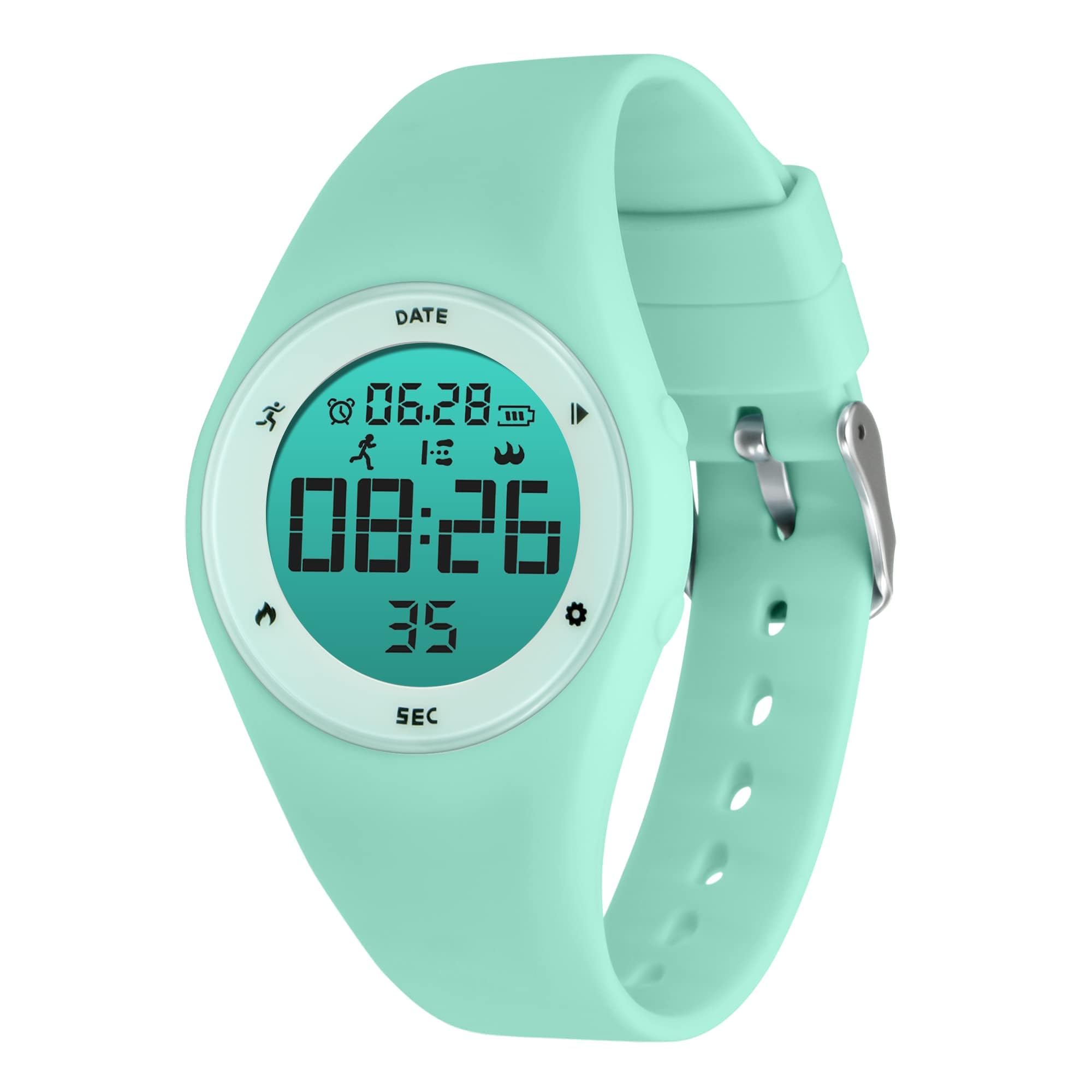 Kids Watches for Girls Boys Digital Sport Watch with Step Counter Pedometer Vibration Alarm Clock, No App Waterproof Fitness Tracker Kids Watch Boys Girls Teens Students Ages 5-16