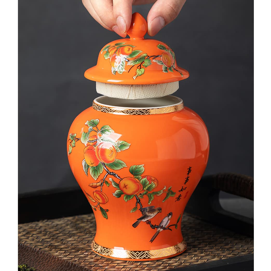 Boîtes à Thé En Porcelaine Chinoise – Pots à Gingembre Colorés Avec Couvercles – 230 Ml