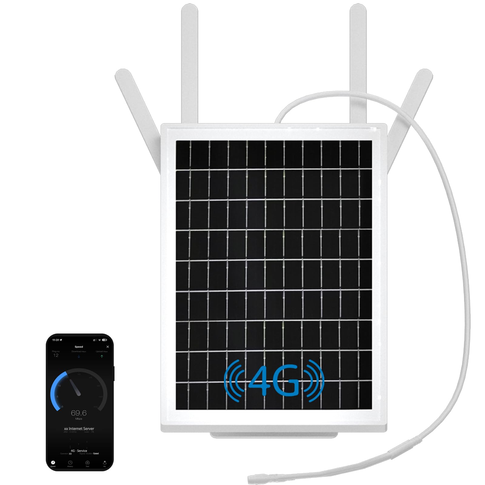 Routeur de Modem 4G LTE alimenté par Le Soleil