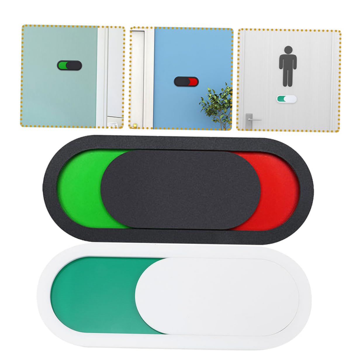 Uonlytech 5 Series Estado De Cambio De Número De Casa Control Deslizante Decoración Del Baño Condujo Para Señal De La Puerta De La Oficina Señal De Baño En Uso Plexiglás 6 Piezas X 5