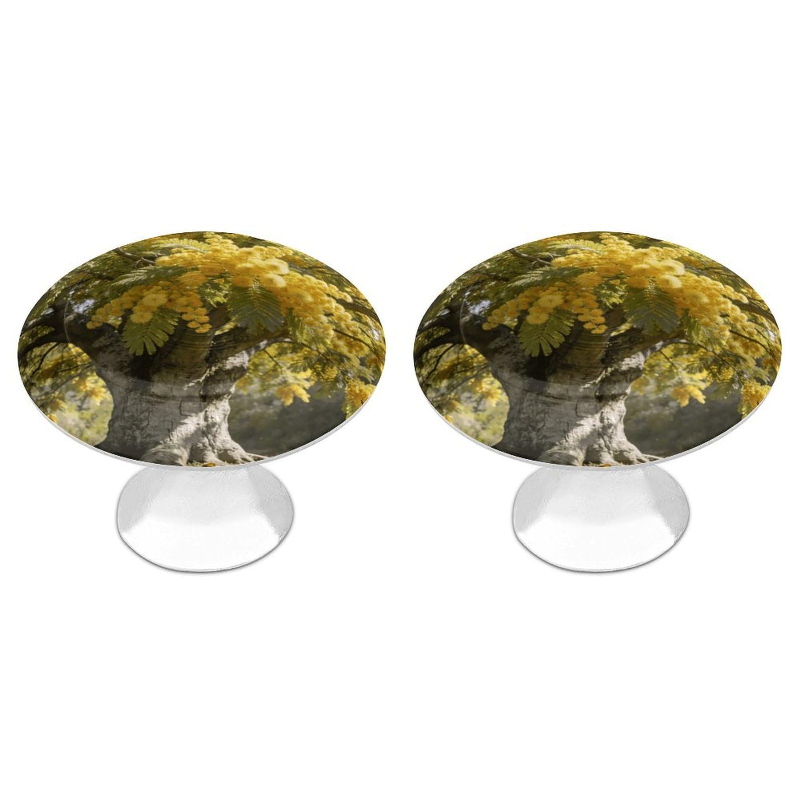 Vstadank Style Acacia Drawer Knob Round Dresser Sturdy Drawer Pulls With Mounting Screws Kitchen Stainless Steel Modern Decorative Handles For Cupboard Closet Bathroom