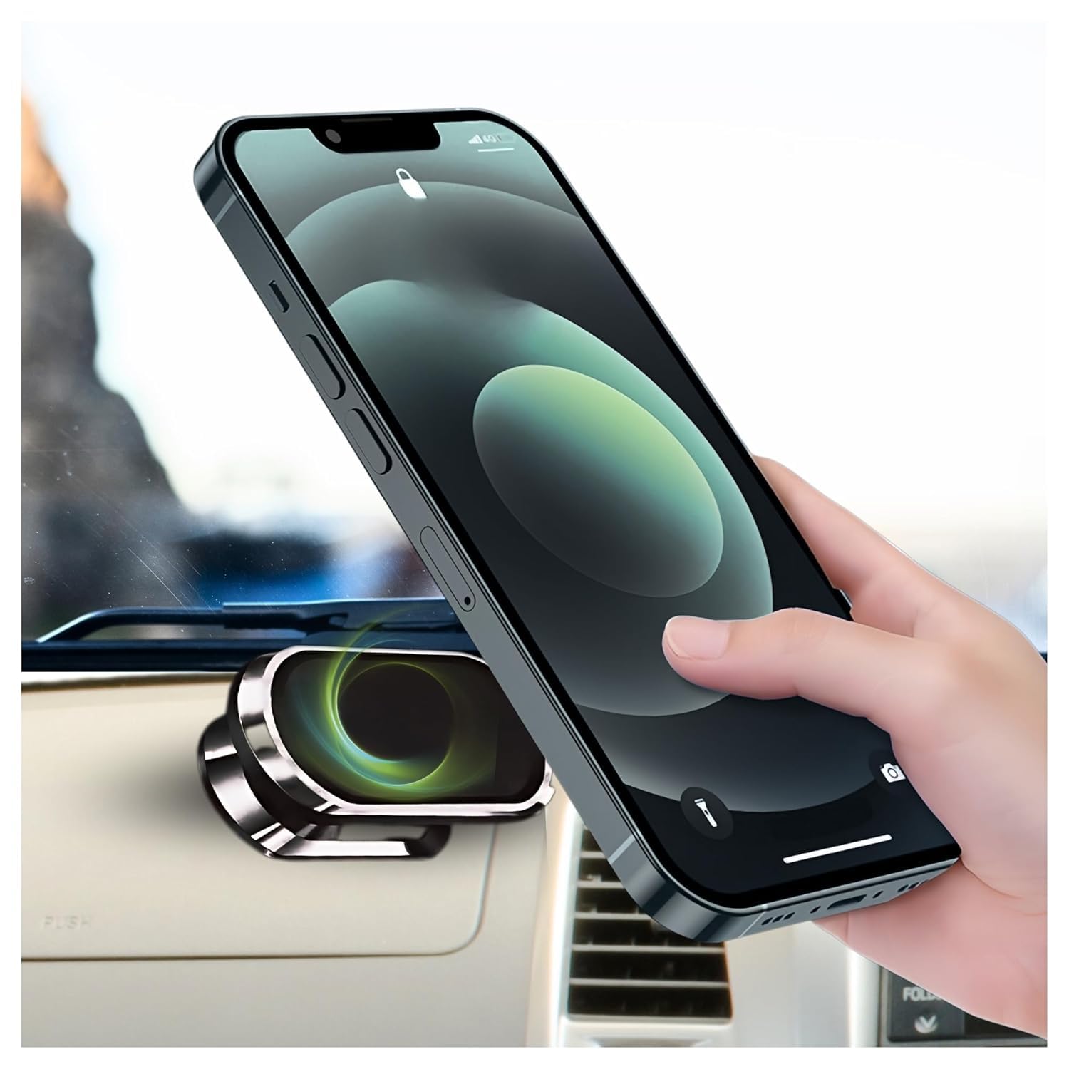 Regor Magnetic Car Holder for Dashboard| Car Mount Stand with Strong Magnetic | 360° Adjustable Magnetic Cell Phone Holder | Compatible with All Smartphones iPhone Android-image-12
