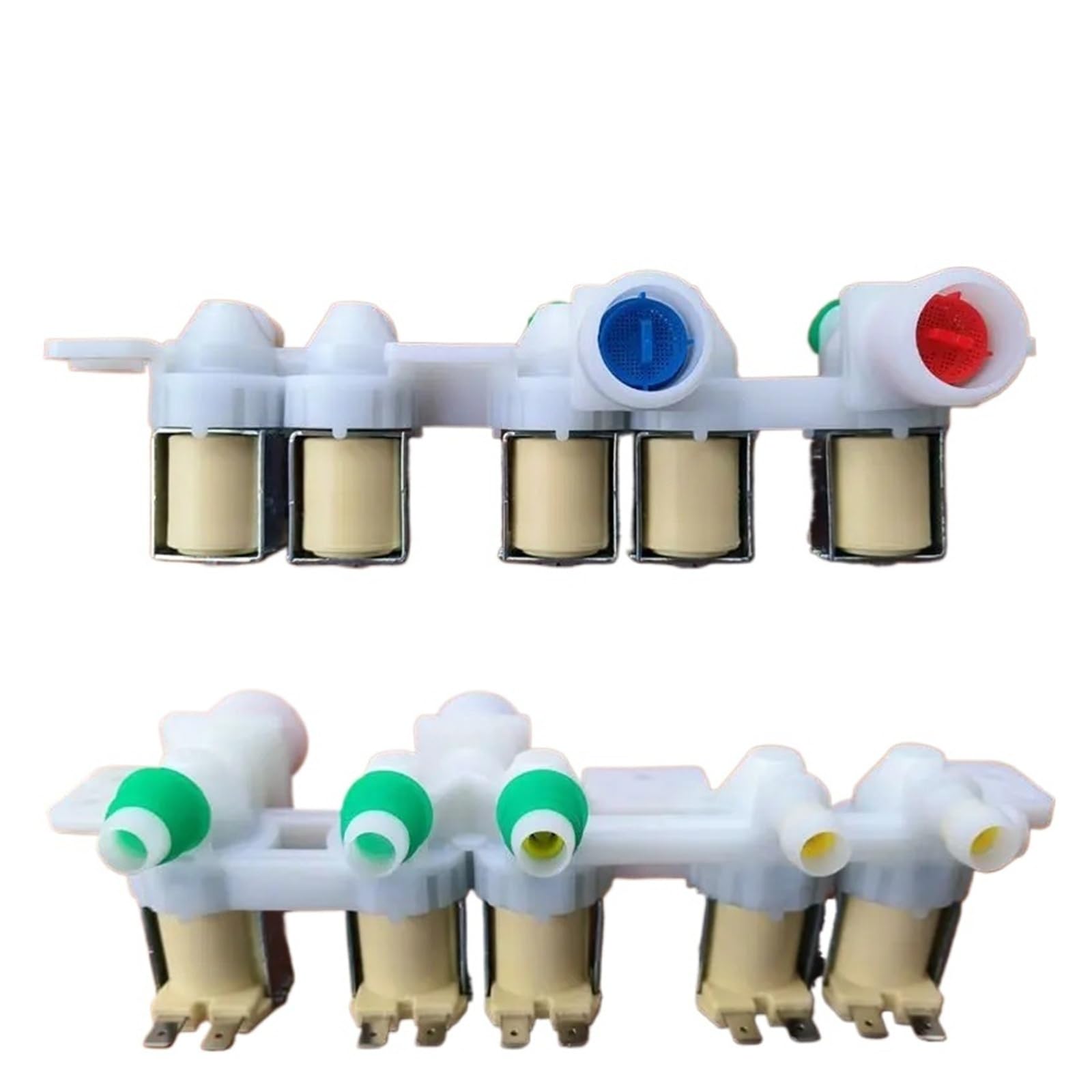 Aixilan One Color Replacement Solenoid Valve, Electric Water Inlet Solenoid Valve Dc97-15459K,Drum Washing Machine 220V C-076-19-B13 Five-Head Washer Parts