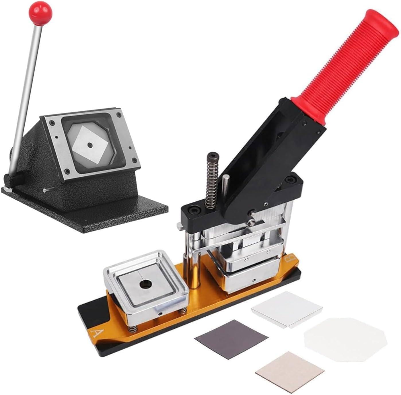 GTHTUHFD 63.5 * 63.5Mm/2.5 * 2.5In Square Fridge Magnet Maker Machine Kit, Button Making Machine, Refrigerator Sticker Making Machine 63.5X63.5Mm Diy Photo Magnet Press Mach