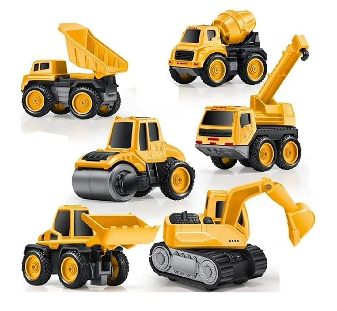 HS ENTERPRISE Truck Toys Construction Vehicles set for Kids Engineering Toys, Cars Play Set, Excavator Digger Tractor Bulldozer Dump Cement Steamroller Crane Sandbox Truck Vehicles (set of 6) (B09T68QMW6) Amazon Price History, Amazon Price Tracker
